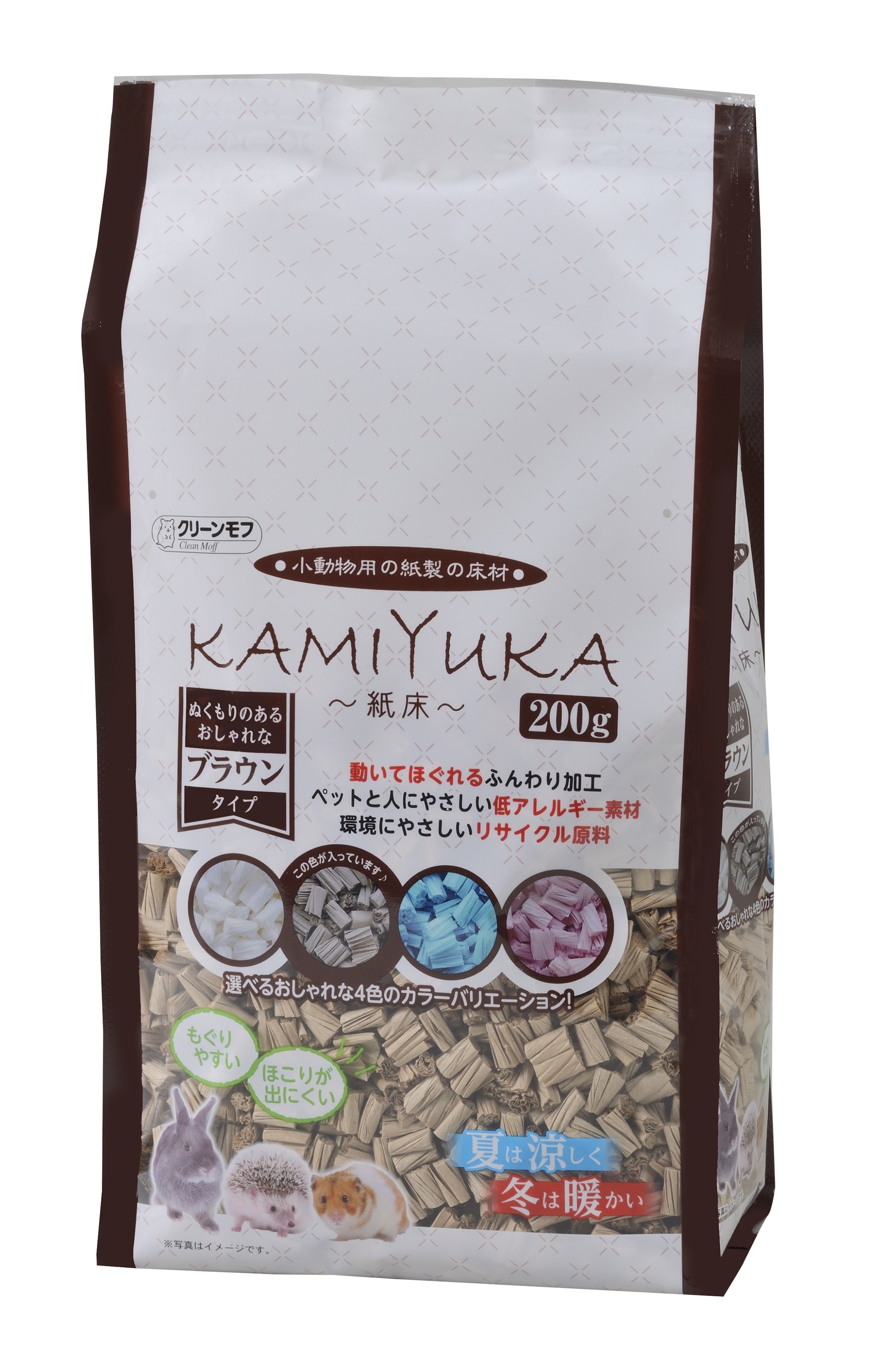小動物用床材KAMIYUKA～紙床～ブラウン200g