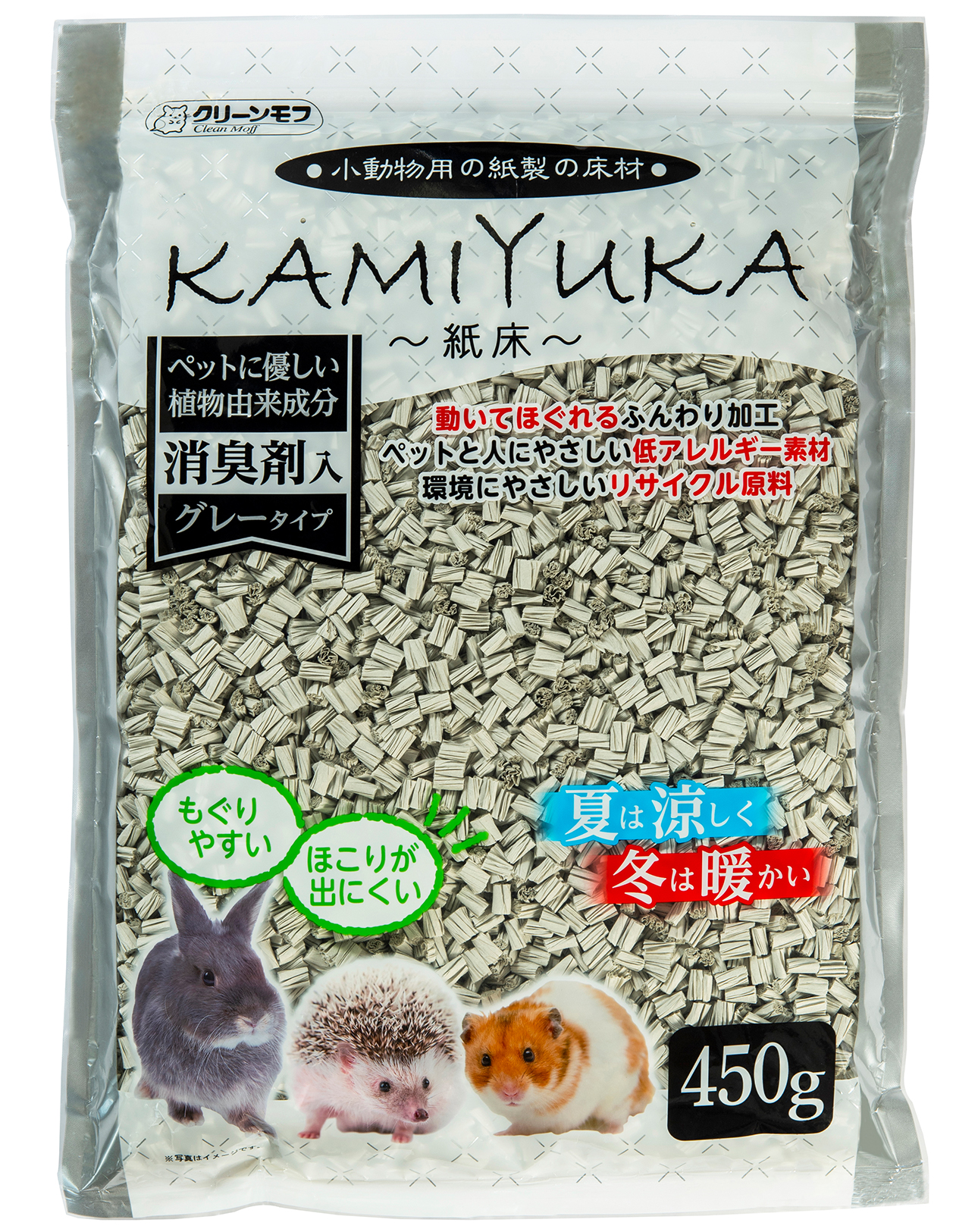 小動物用床材KAMIYUKA～紙床～消臭剤入り　450g