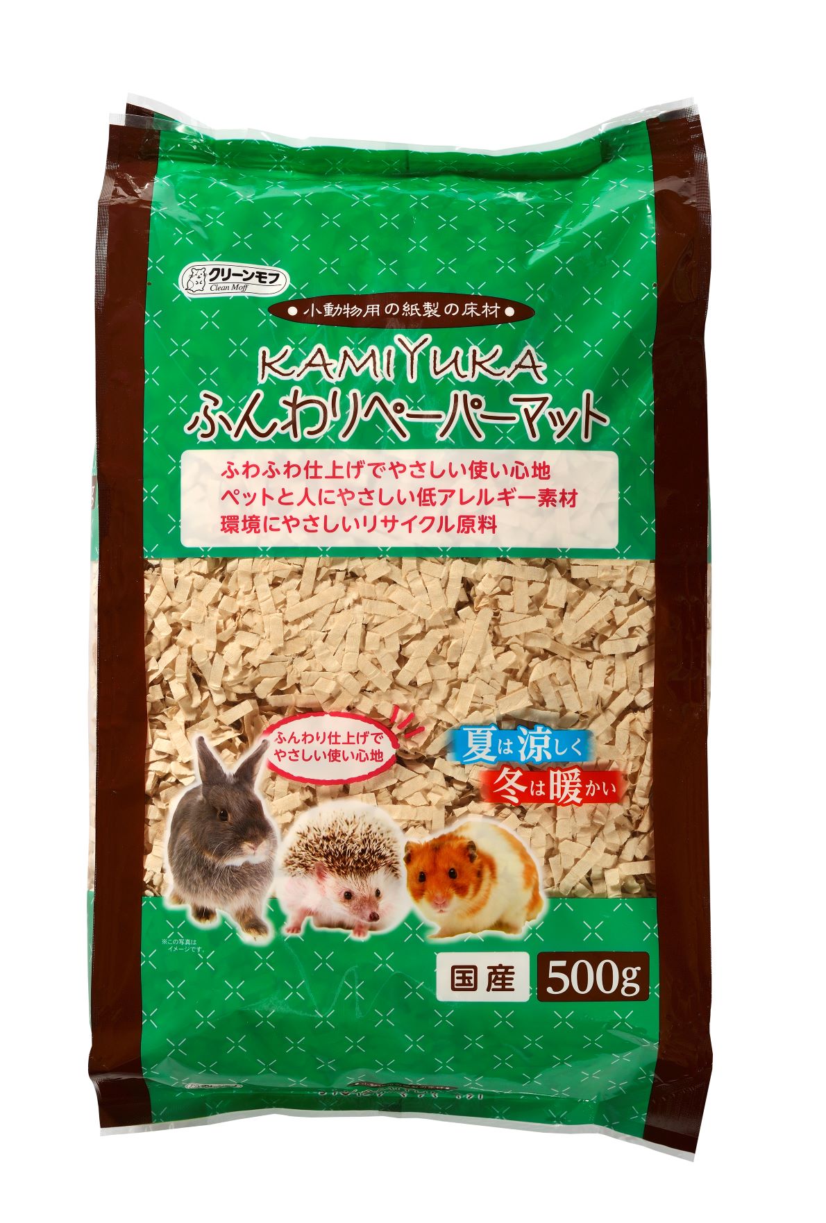 小動物用床材KAMIYUKAふんわりペーパーマット500g
        