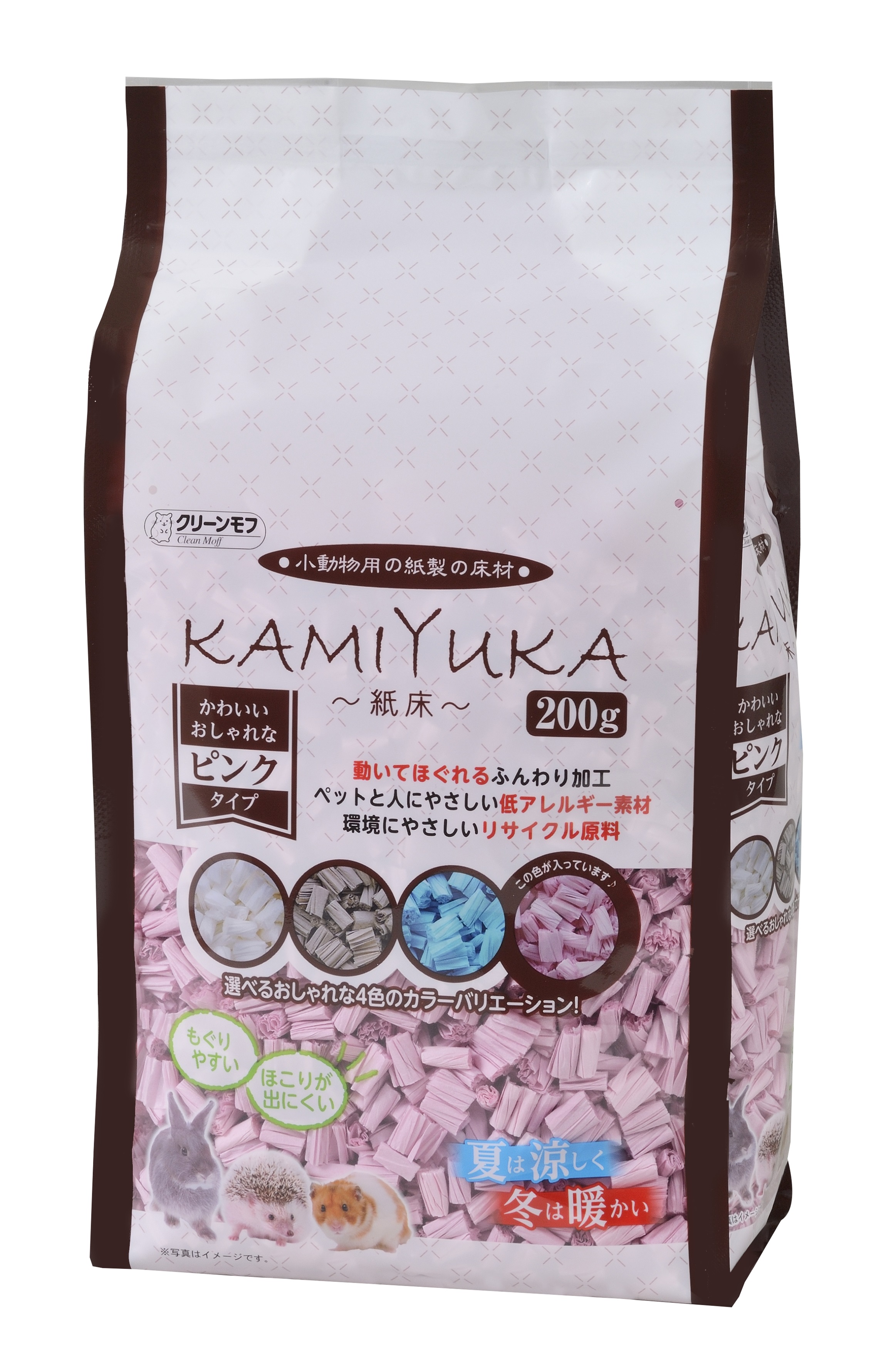 小動物用床材KAMIYUKA～紙床～ピンク200g