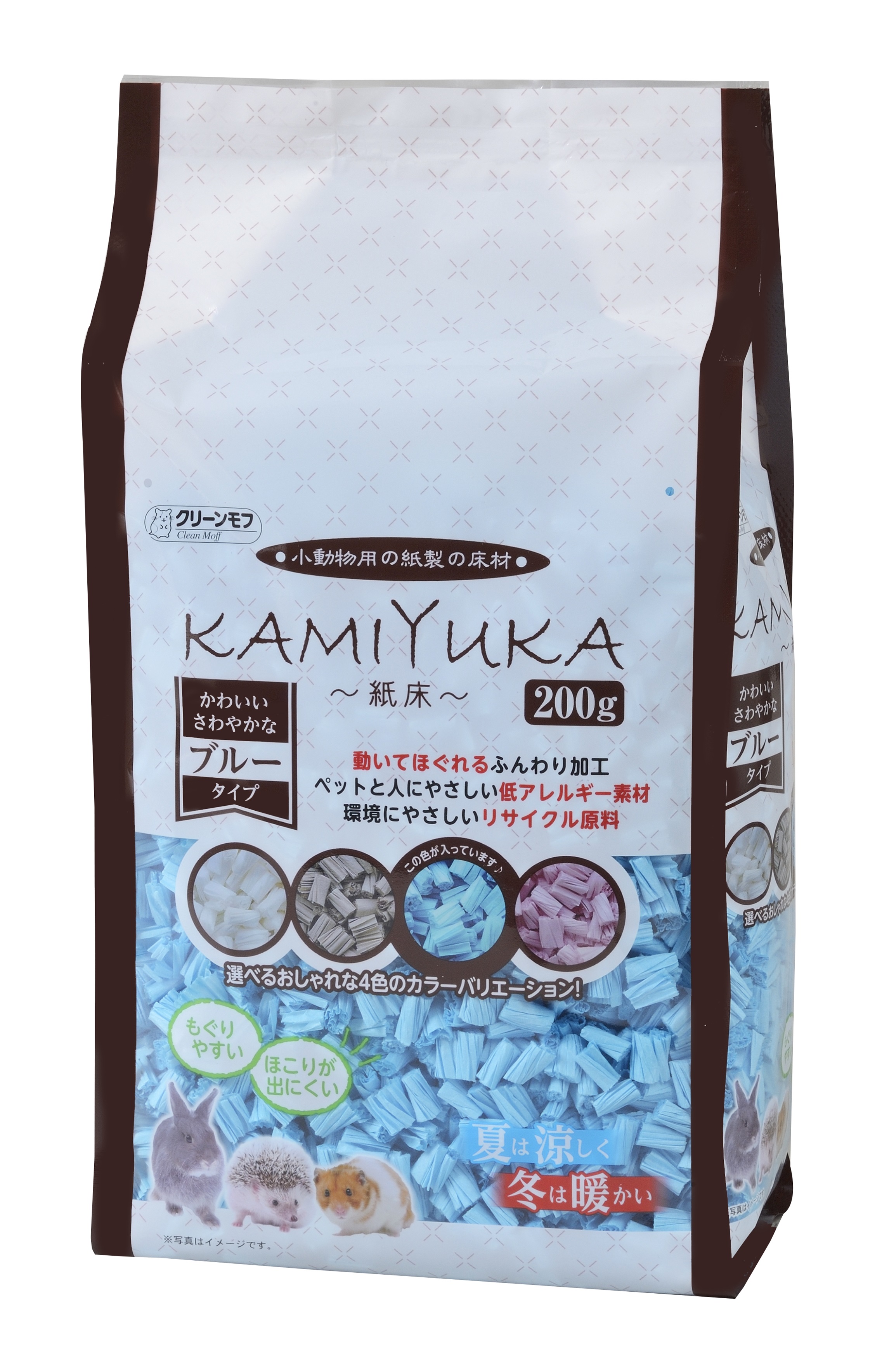 クリーンモフ 小動物用床材KAMIYUKA～紙床～ ブルー200g シーズイシハラ株式会社